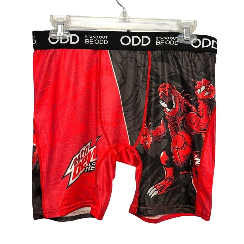 Mountain Dew Code Red x ODD Men's Premium Boxer Briefs Large Red Black‎ Graphic
